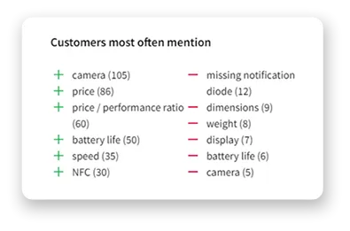 Automatic summarization on Heureka's website